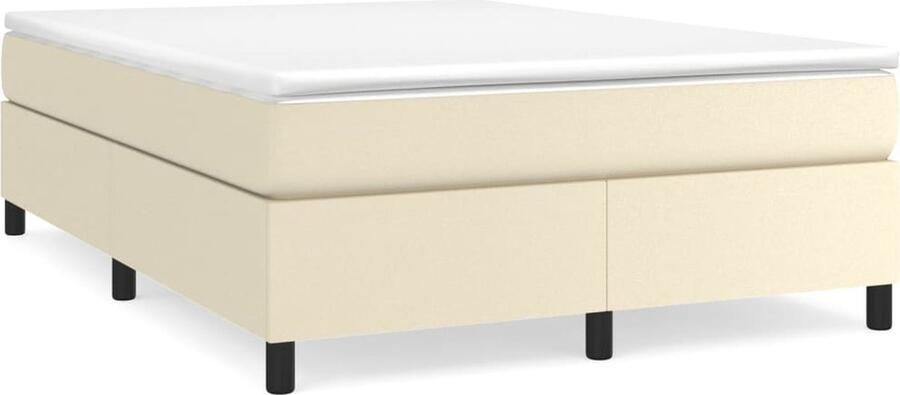 VidaXL Boxspringbedframe kunstleer crèmekleurig 140x200 cm - Foto 4