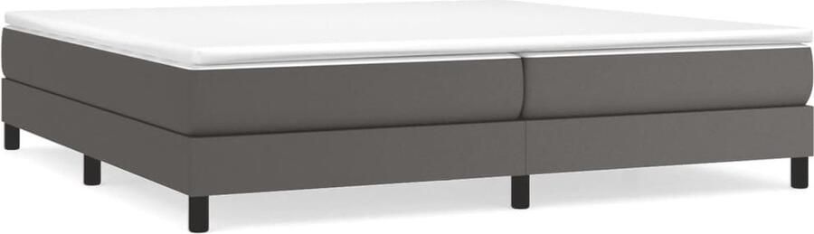 VidaXL Boxspringbedframe kunstleer grijs 200x200 cm