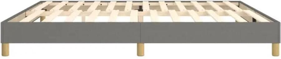 VidaXL Bedframe zonder matras stof donkergrijs 200x200 cm - Foto 3