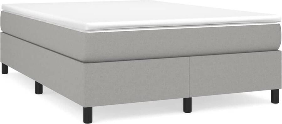 VidaXL Bedframe zonder matras stof lichtgrijs 140x200 cm - Foto 7