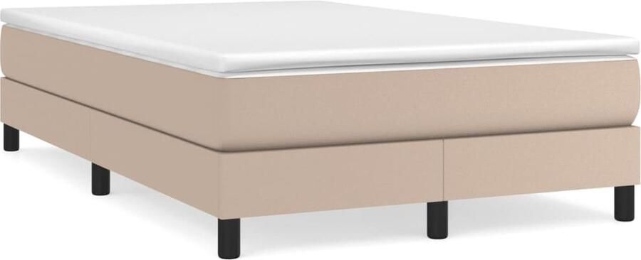 VidaXL Boxspringbedframe kunstleer cappuccinokleurig 120x200 cm - Foto 3