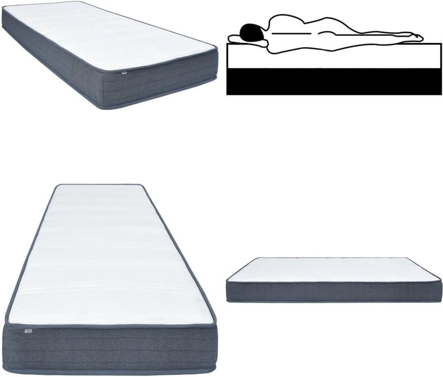 VidaXL Boxspringmatras 160x80x20 cm stof Boxspringmatras Boxspringmatrassen Matras Voor Boxspring