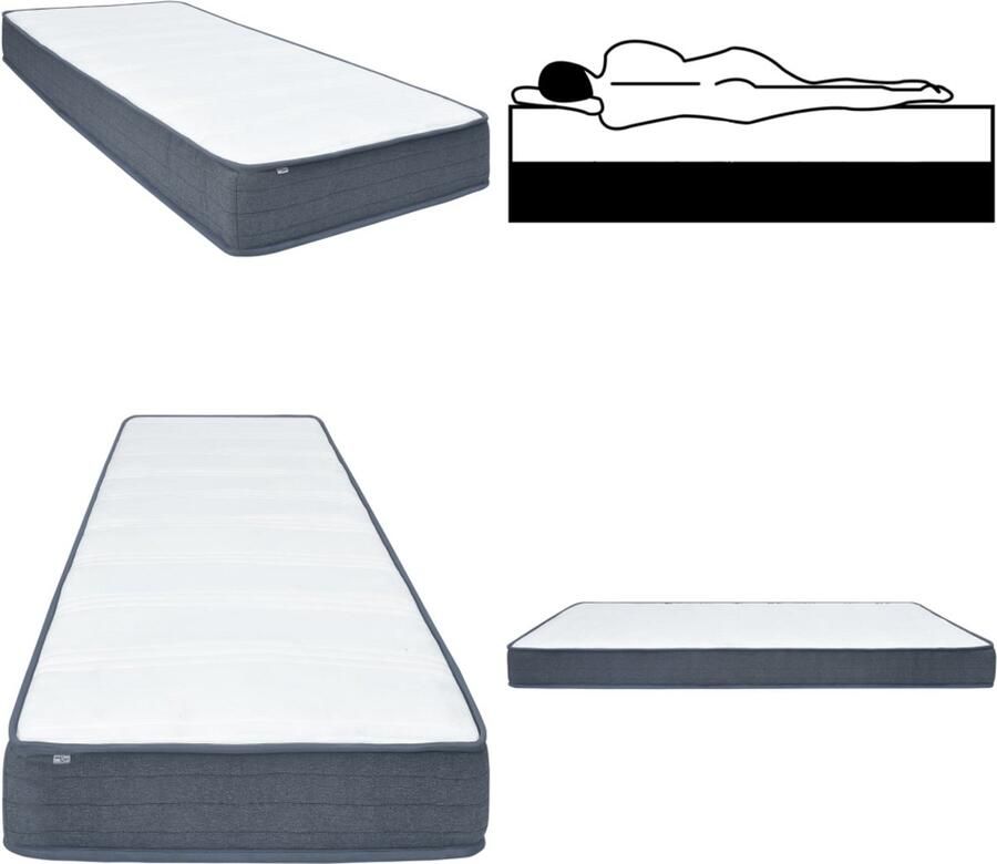 VidaXL Boxspringmatras 190x90x20 cm stof Boxspringmatras Boxspringmatrassen Matras Voor Boxspring
