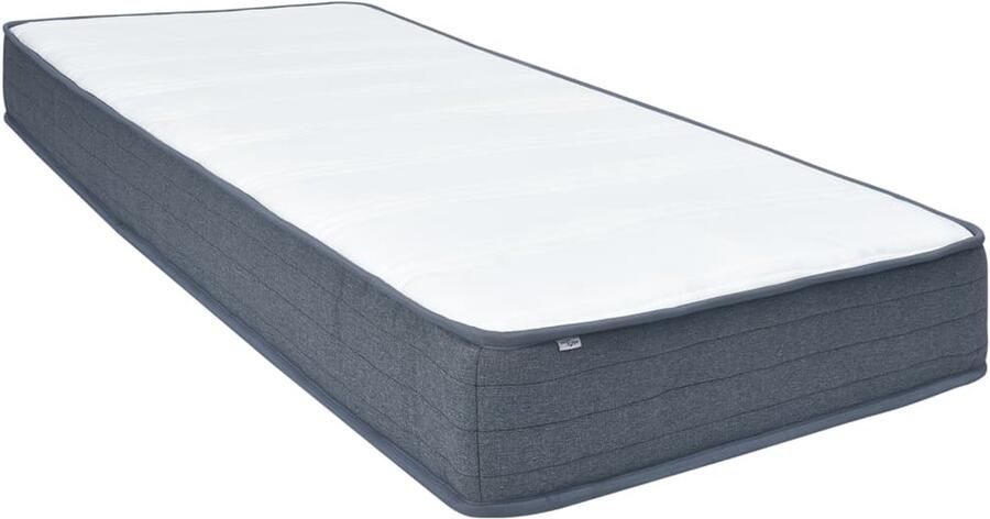 VidaXL Boxspringmatras 190x90x20 cm Wit Polyester Boxspringmatras Boxspringmatrassen Matras Voor Boxspring