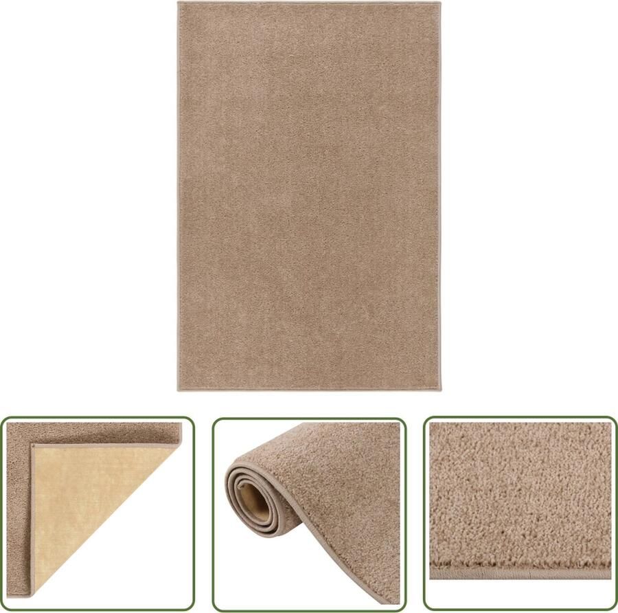 The Living Store Vloerkleed Classic Bruin 160 x 230 cm 100% PP Geschikt voor vloerverwarming Allergievriendelijk Vloerkleed Bruin Vloerkleed Klassiek Vloerkleed Polypropylene Vloerkleed Anti-allergisch Vloerkleed