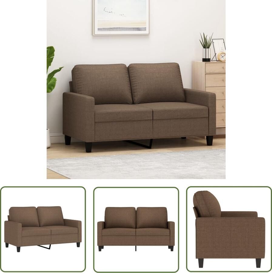 The Living Store 2-zitsbank Gestoffeerd 138x77x80 cm Bruin Tweezitsbank Bruine Bank Banks Kopen Salon Meubels Living Room Furniture