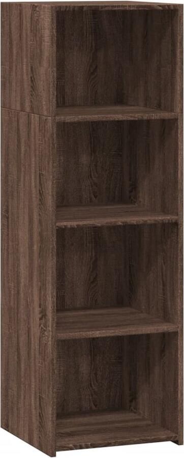 The Living Store Hoge kast 40x41x124 cm bewerkt hout bruin eikenkleur Opbergkast Houten Kast Bruine Eiken Kast Scandinavisch Design Living Room Furniture - Foto 2