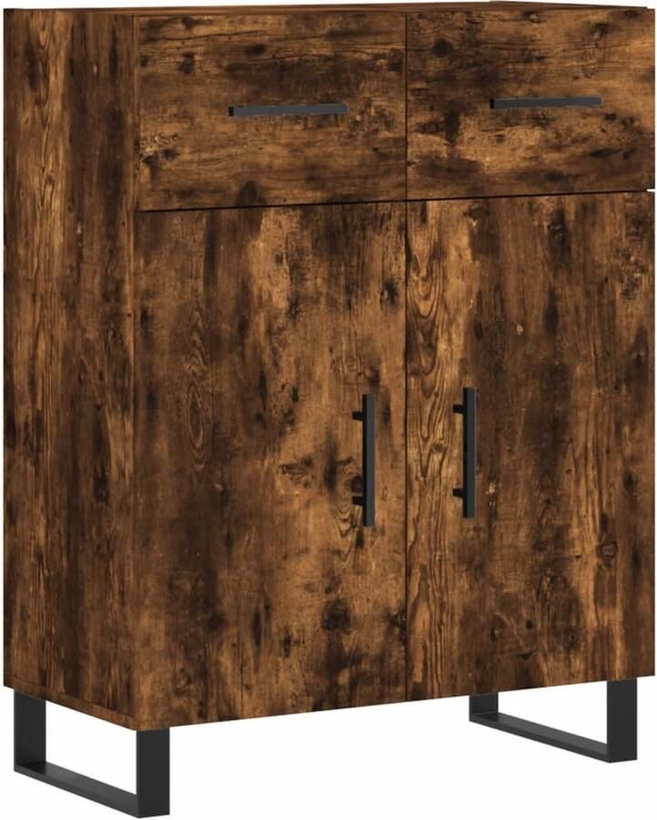 VidaXL Bruine Kast Hoge Kast Hoge kast 69 5x34x180 cm bewerkt hout gerookt eikenkleurig Houten Kast Eiken Kast Opslagoplossing - Foto 7