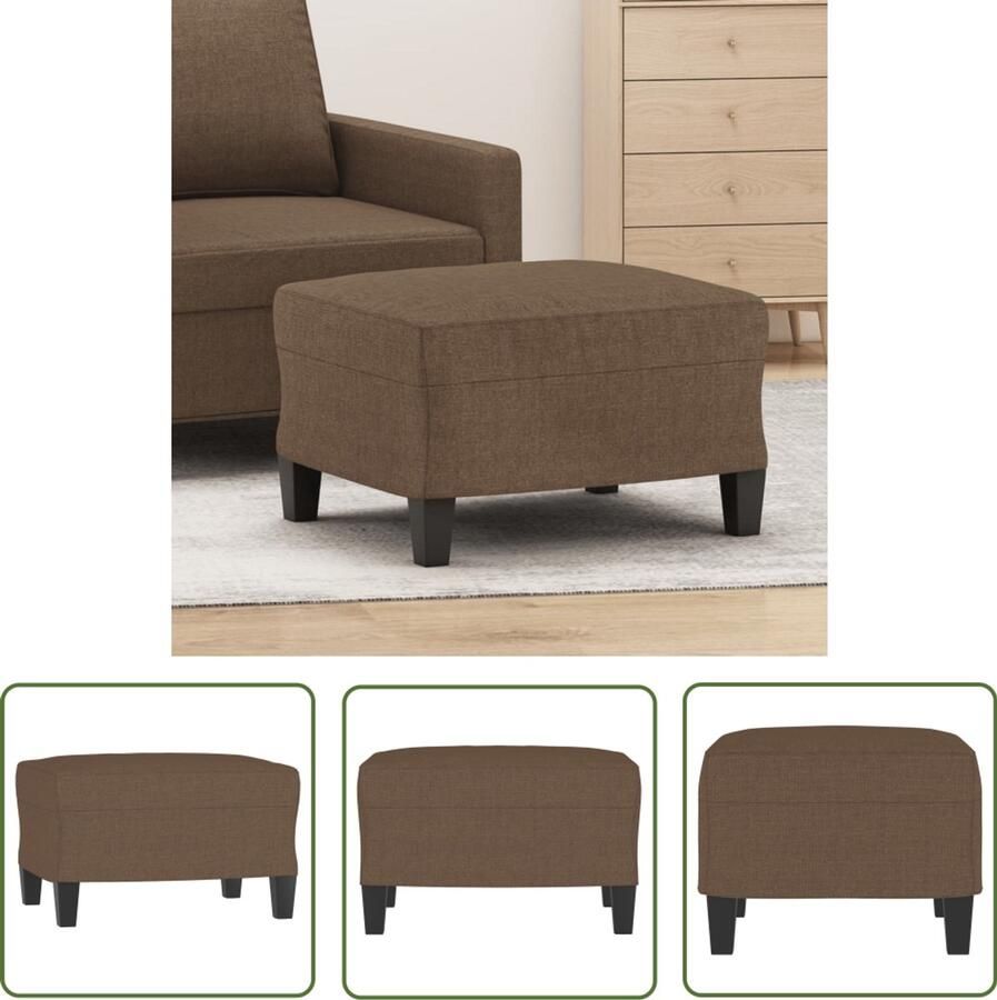 VidaXL Voetenbank 60x50x41 cm stof bruin Voetenbank Bruine Voetenbank Moderne Voetenbank Comfortvoetbank Relaxstoel