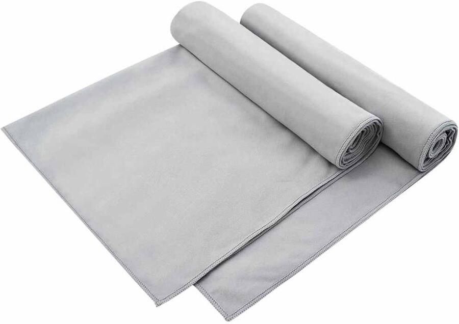 VidaXL Buiten Stoel Handdoeken 2 pcs Grijs 130 x 60 cm