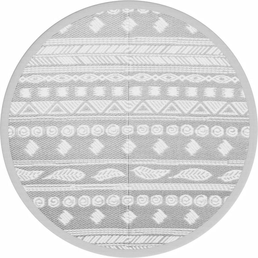 VidaXL Buitenkleed ?120 cm Grijs Polypropeen Tuintapijt Outdoor Tapijt Patio Dekentje Veranda Tapijt Terrasdecoratie