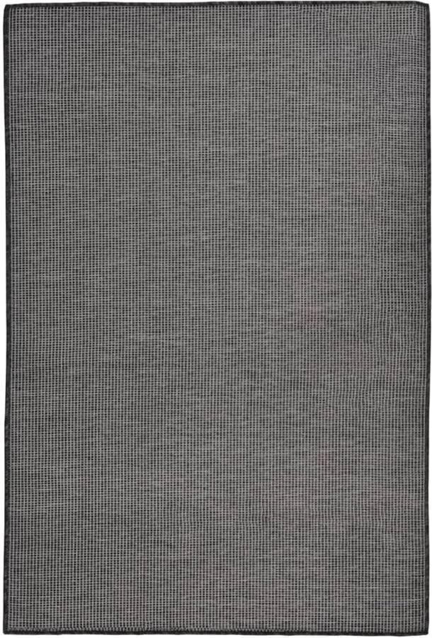 VidaXL Buitenkleed 120x170 cm Grijs Weerbestendig Terras Kleed Buitentapijt Tuintapijten Polypropyleen Tapijt Weersbestendig Tapijt