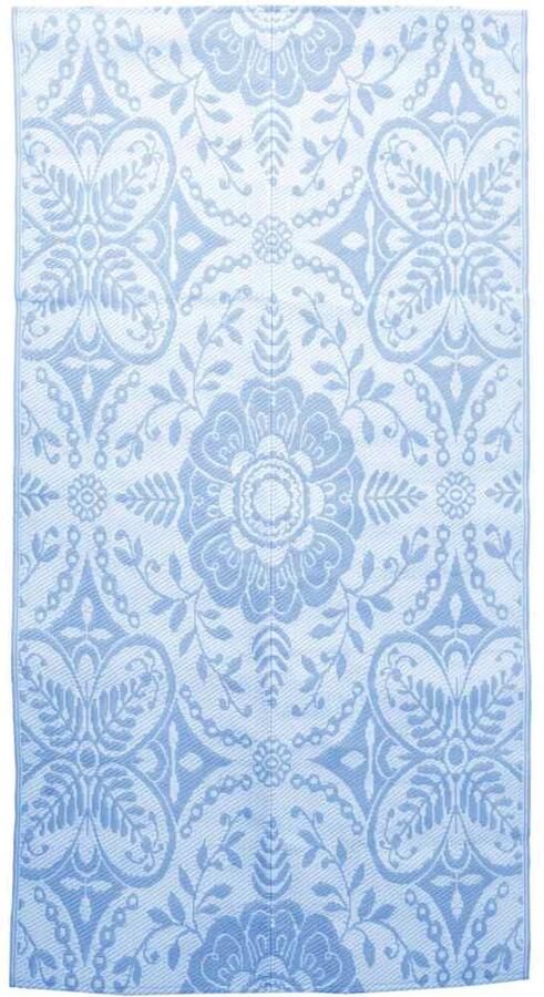 VidaXL Buitenkleed 120x180 cm Babyblauw Tuintapijt Outdoor Tapijt Patio Vloerkleed Terrasdecoratie Zomerdekking