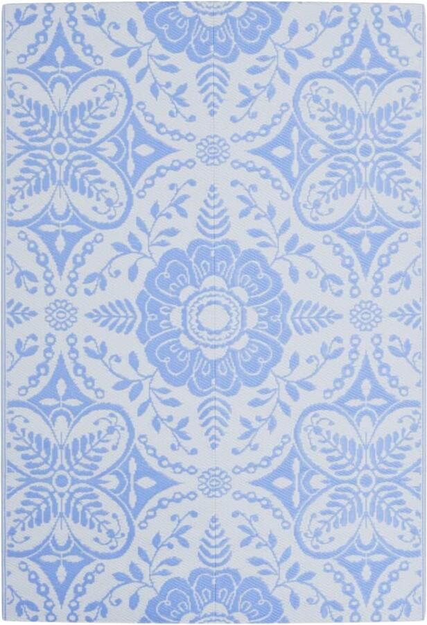 VidaXL Buitenkleed 140x200 cm babyblauw Tuintapijt Outdoor Tapijt Patio Tapijt Veranda Tapijt Terras Tapijt