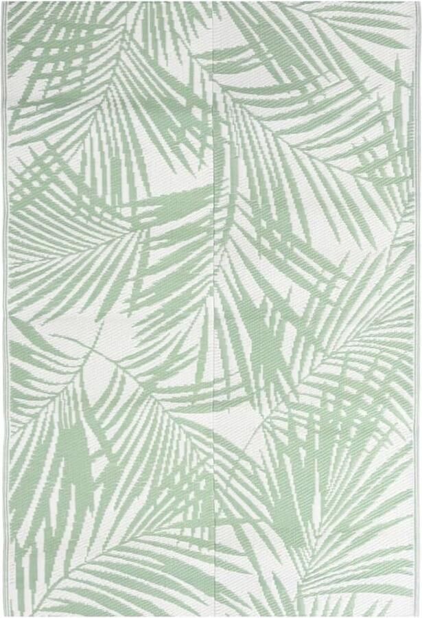 VidaXL Buitenkleed 140x200 cm Groen Polypropyleen Tuintapijt Outdoor Tapijt Patio Tapijt Veranda Tapijt Gazon Tapijt