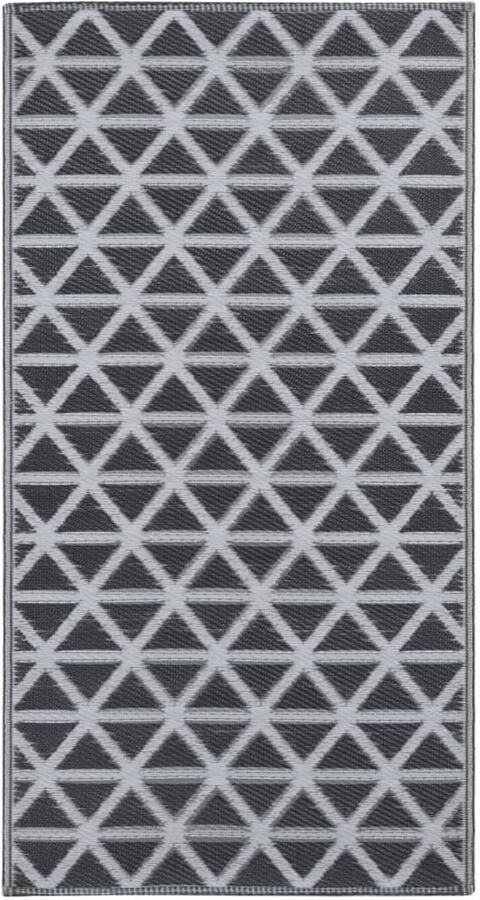 VidaXL Buitenkleed 160x230 cm Zwart Tuintapijt Buitentapijten Terrasdecoratie Outdoor Tapijt Kunststof Tapijt