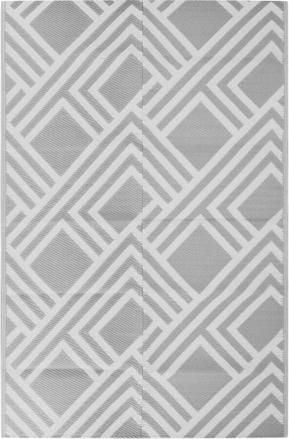VidaXL Buitenkleed 190x290 cm Grijs Tuintapijt Outdoor Tapijt Terrasvloerkleden Patio Tapijten Buitentapijten