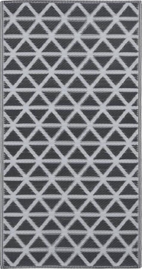 VidaXL Buitenkleed 190x290 cm Zwart PP Tuintapijt Buitentapijten Outdoor Tapijt Patio Tapijt Veranda Tapijt