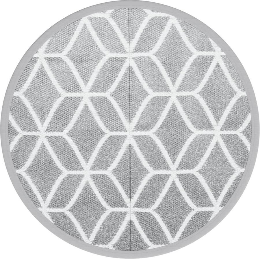 VidaXL Buitenkleed 200 cm Grijs Polypropeen Tuintapijt Outdoor Tapijt Patio Tapijt Terras Tapijt Veranda Tapijt