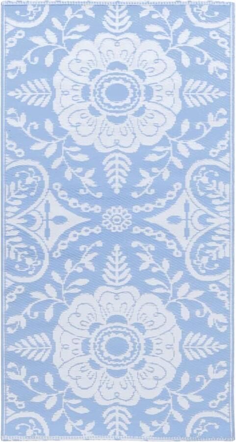 VidaXL Buitenkleed 80x150 cm Babyblauw Tuintapijt Buitentapijten Patio Tapijten Outdoor Tapijt Blauw Tapijt