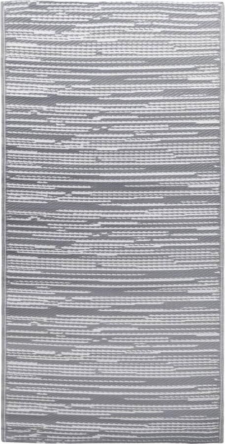 VidaXL Buitenkleed 80x150 cm Grijs Tuintapijt Buitentapijt Terras Tapijt Outdoor Vloerkleed Polypropylene Tapijt