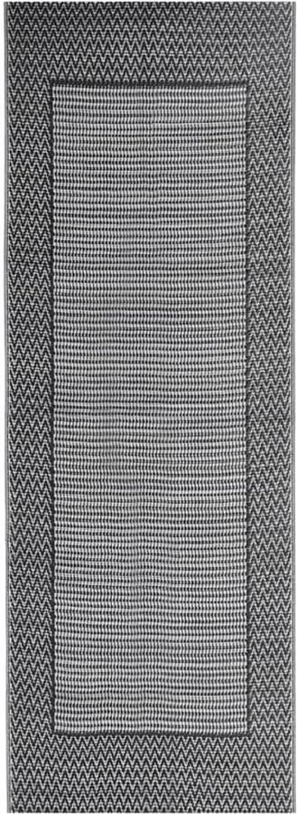 VidaXL Buitenkleed 80x150 cm Zwart Polypropyleen Tuintapijt Buitentapijten Terras Tapijt Outdoor Vloerbedekking Zwarte Vloerkleden