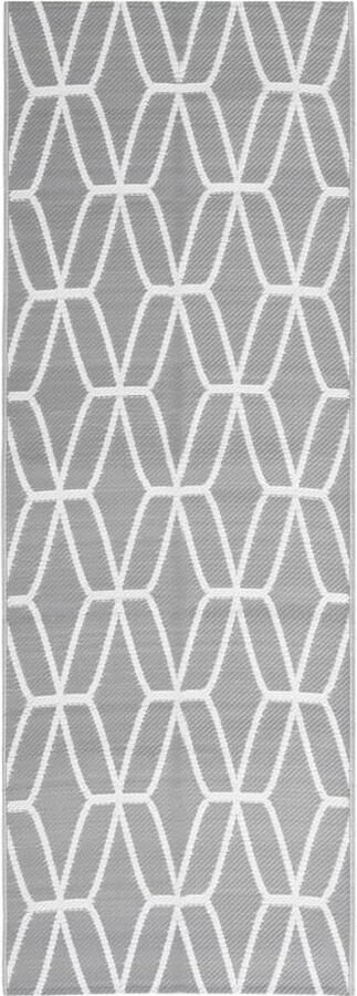 VidaXL Buitenkleed 80x250 cm Polypropyleen Grijs Tuintapijt Buitentapijten Terrasdecoratie Outdoor Tapijten Polypropylene Tapijt