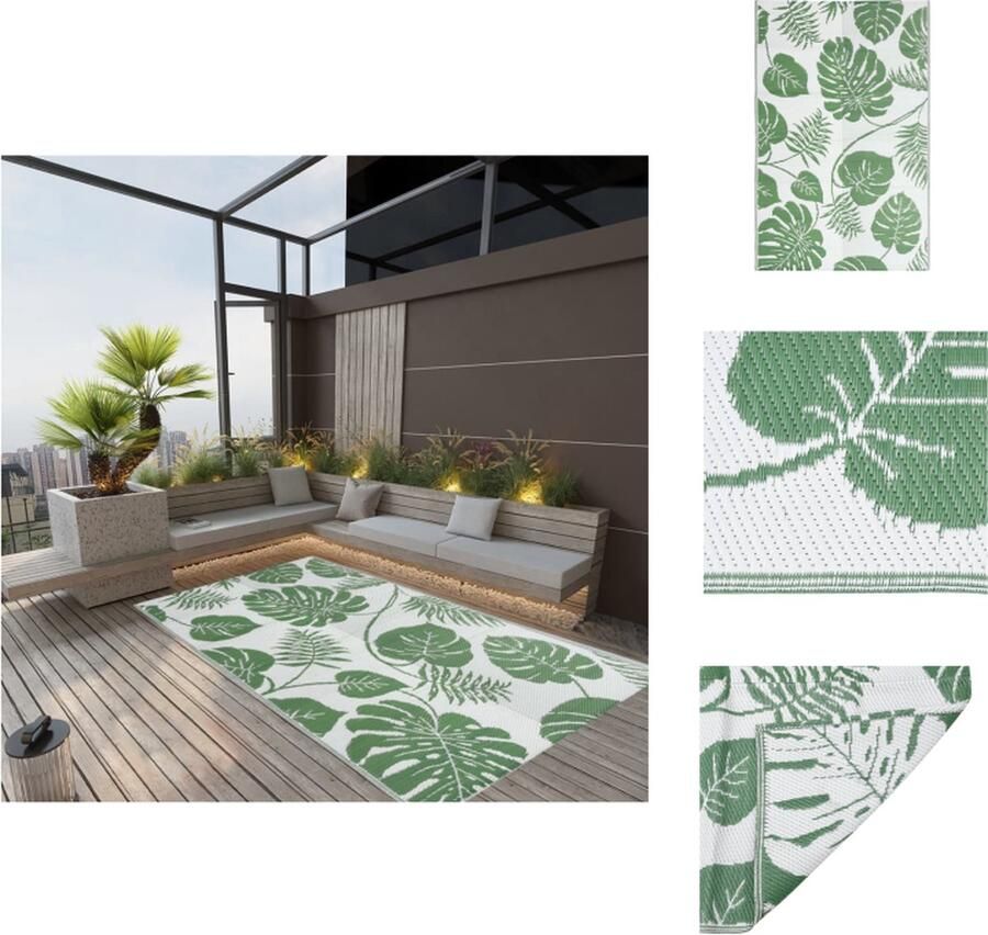 VidaXL Buitenkleed Buitenkleden Kleed Tapijt Buitenkleed ARAKIL 160x230 cm polypropeen groen