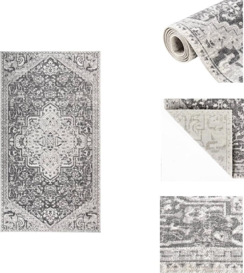 VidaXL Buitenkleed Buitenkleden Terras Vloerkleed Balkon Vloerkleed Buitenkleed platgeweven 115x170 cm lichtgrijs