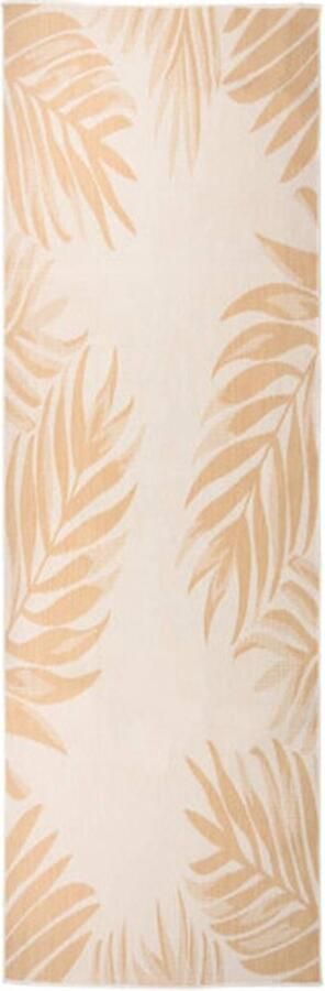 VidaXL -Buitenkleed-met-bladpatroon-platgeweven-80x250-cm