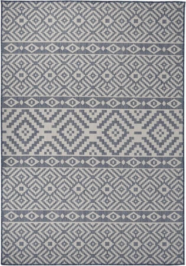 VidaXL -Buitenkleed-met-patroon-platgeweven-160x230-cm-blauw