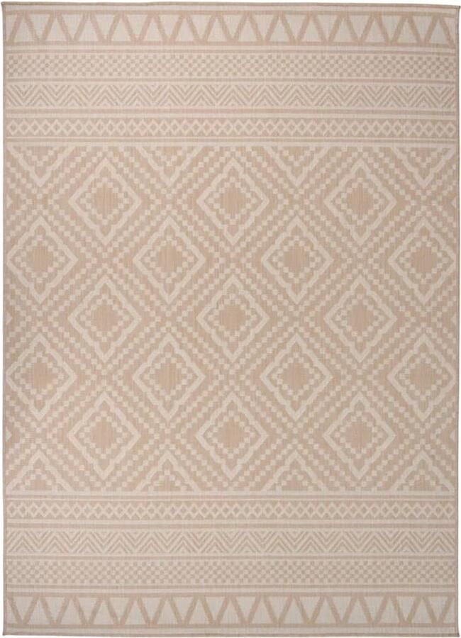 VidaXL -Buitenkleed-met-patroon-platgeweven-200x280-cm-bruin