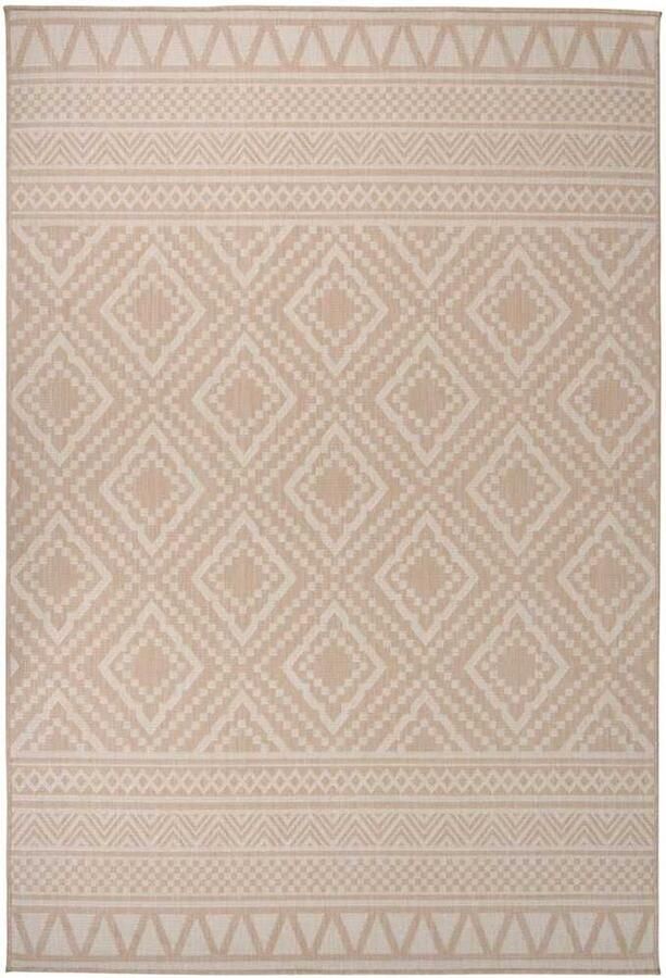 VidaXL Buitenkleed Patroon 160x230 cm Bruin Tuintapijten Buitentapijt Patiotapet Terrastapijt Plat Geweven Tapijt Bruine Tapijt Kunststof Tapijt Watervast Tapijt Zonlicht Bestendig Tapijt Decoratief Tapijt Outdoor Tapijt - Foto 2