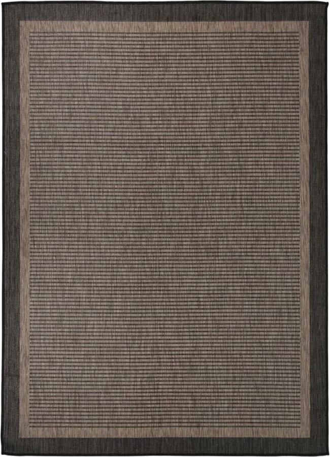 VidaXL Buitenkleed platgeweven 200x280 cm donkerbruin