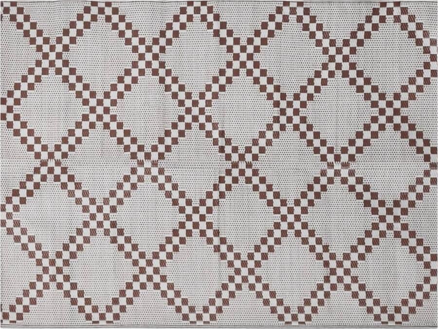 VidaXL Buitenkleed 'ARAKIL'Bruin 300 x 400 cm PP