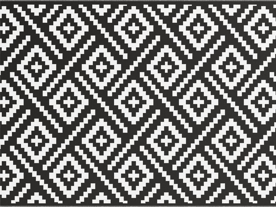 VidaXL Buitentapijt 'ARAKIL'Wit en Zwart 300 x 400 cm PP