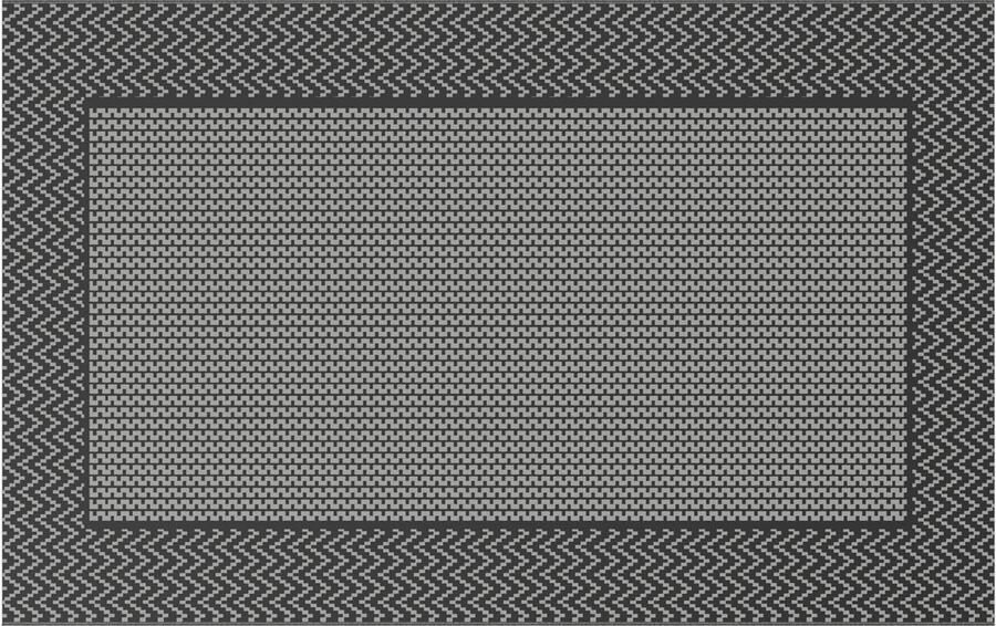 VidaXL BuitenTapijt 'Arakil'Zwart en Grijs 250 x 400 cm PP