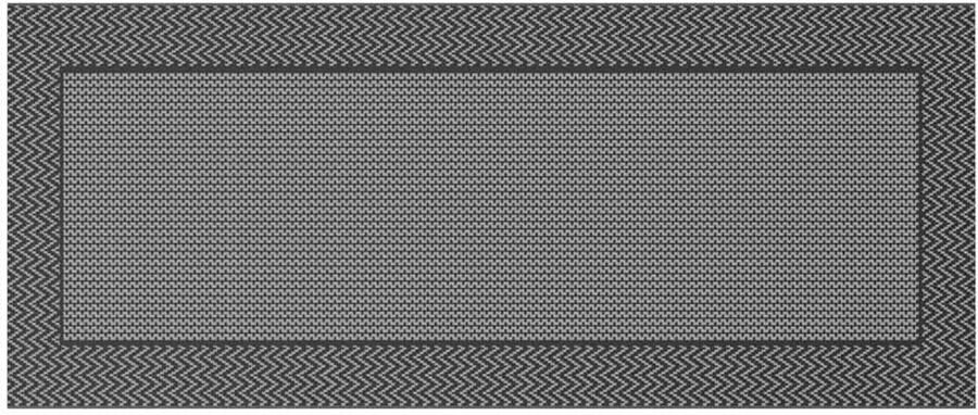 VidaXL Buiten Tapijt 'ARAKIL'Zwart en Grijs 250 x 600 cm PP