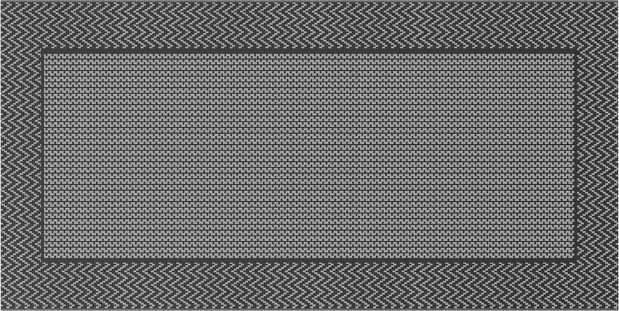 VidaXL Buitenkleed 'ARAKIL'Zwart en Grijs 300 x 500 cm PP