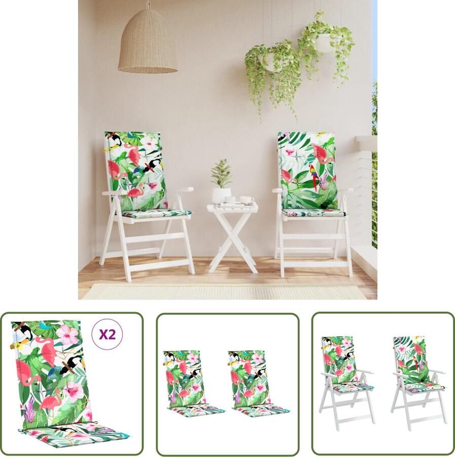 The Living Store Stoelkussens Buiten 120 x 50 x 3 cm Waterafstotend Tuinstoel Kussentjes Buitentoekomstig Waterdicht Outdoor Kussens Patio Kussens