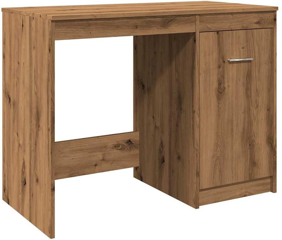 VidaXL Bureau 100x50x76 cm bewerkt hout artisanaal eikenkleur
