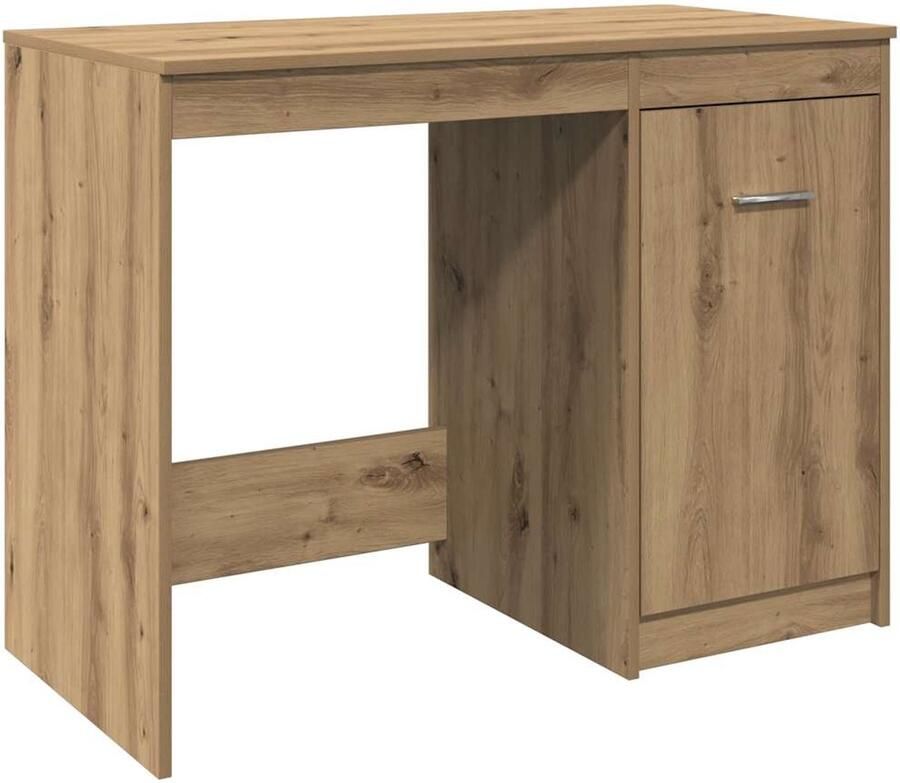 VidaXL Bureau 100x50x76 cm bewerkt hout artisanaal eikenkleur