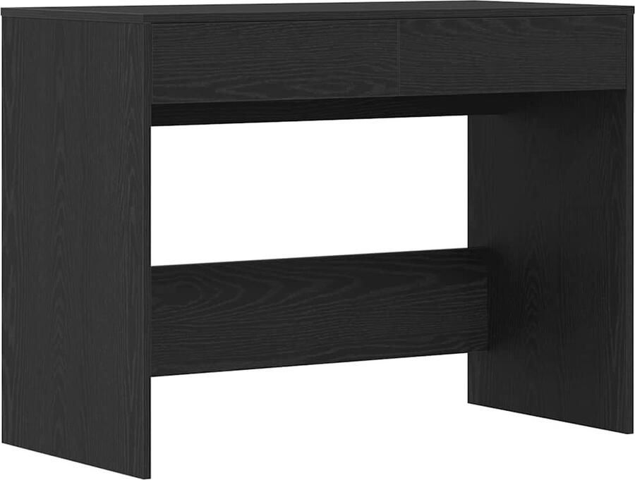 VidaXL Bureau 101x50x76 5 cm spaanplaat zwart eikenkleurig