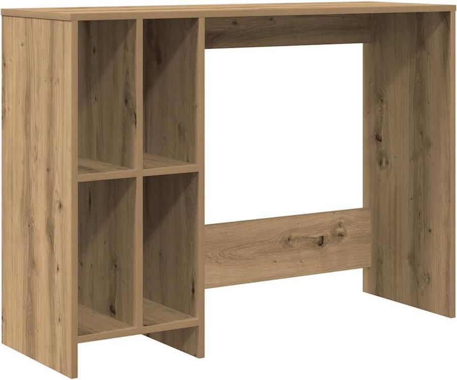 VidaXL Bureau 102 5x35x75 cm bewerkt hout artisanaal eikenkleur