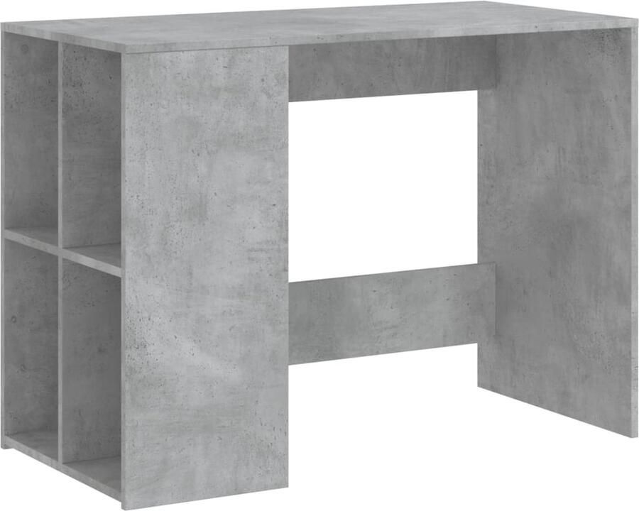 VidaXL -Bureau-102x50x75-cm-bewerkt-hout-betongrijs