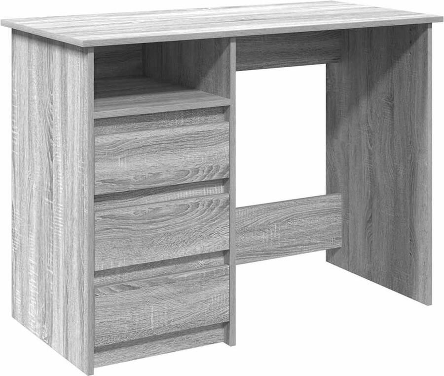 VidaXL Bureau 102x50x75 cm Grijs Sonoma Eiken Bureau Bureaus Schrijftafel Buro