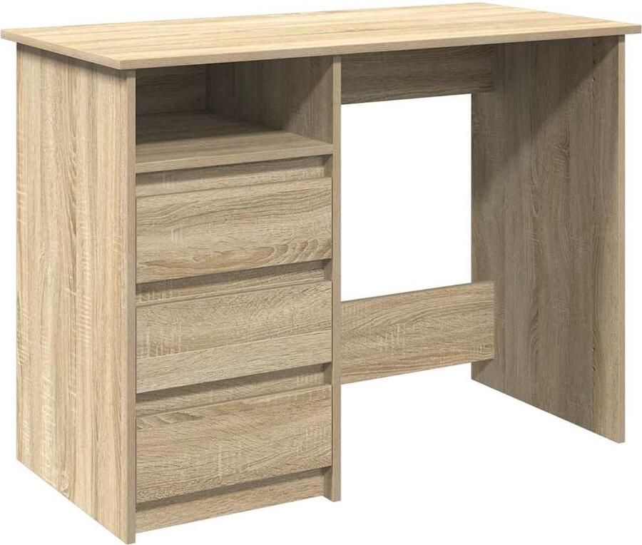 VidaXL Bureau 102x50x75 cm Sonoma eikenhout Kantoormeubel Bureau Houten Bureau Sonomaneiken Werkstation - Foto 2