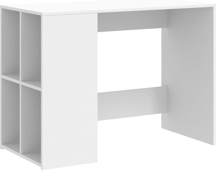 VidaXL Bureau 102x50x75 cm Bewerkt hout Wit Bureau Bureaus Laptoptafel Computertafel