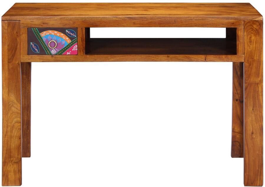 VidaXL Bureau met lade Bruin 110 x 50 x 73 cm Massief acaciahout