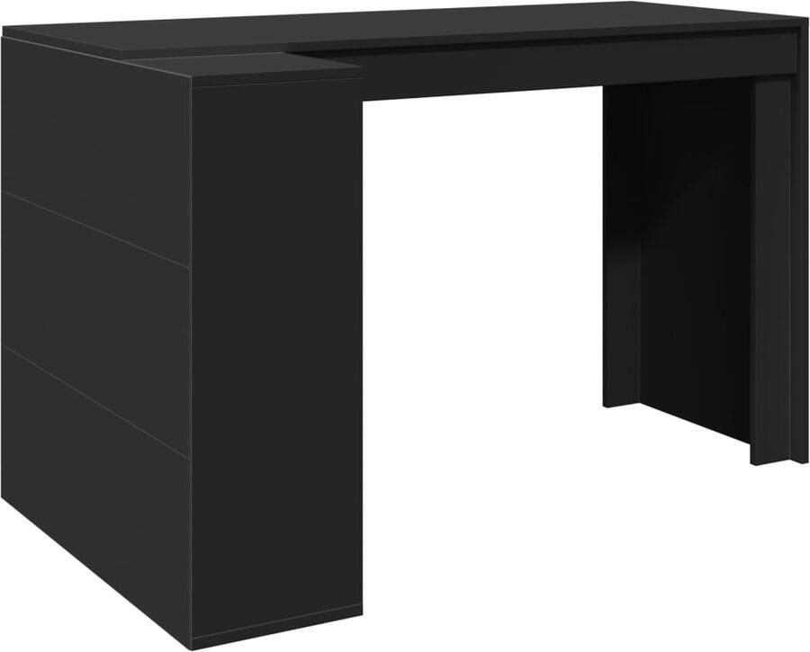 VidaXL Bureau 123 5x73 5x75 cm bewerkt hout zwart